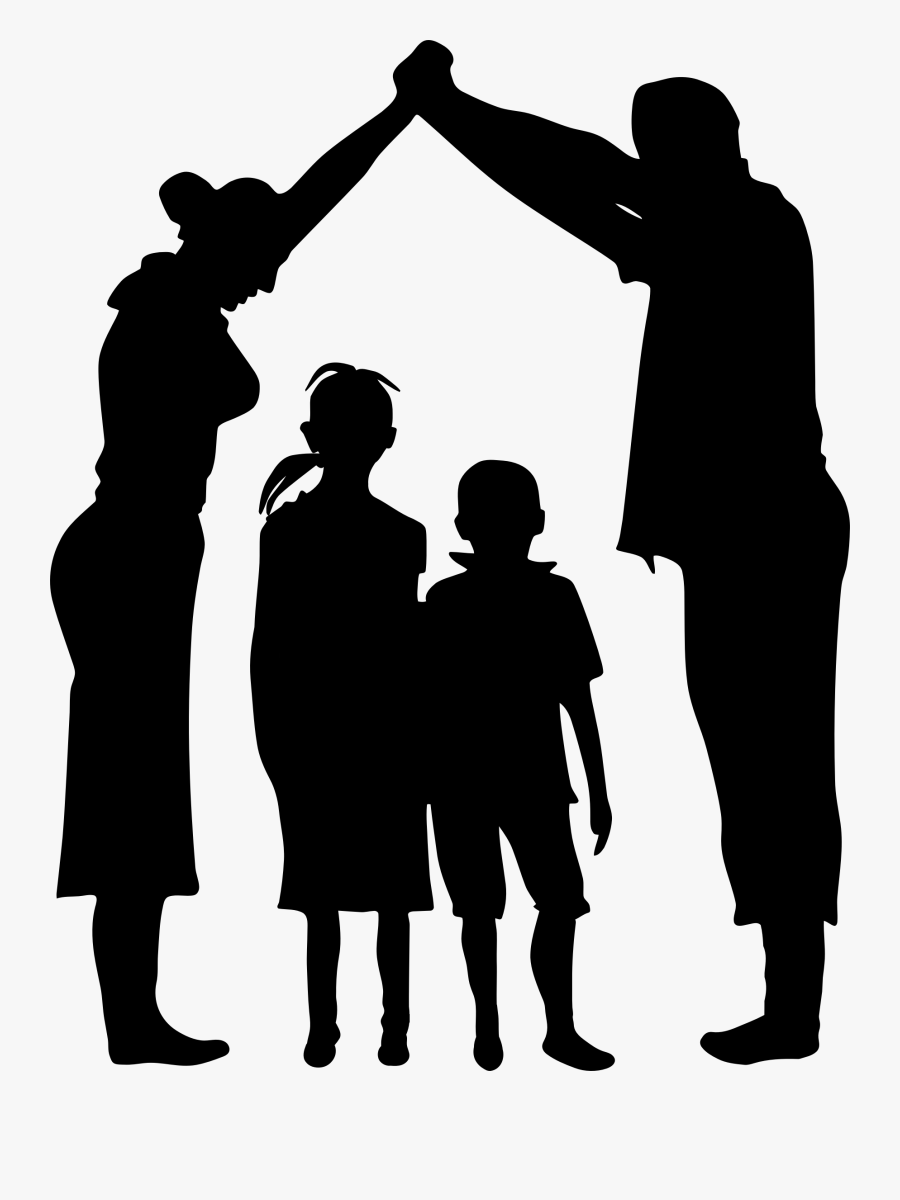 Family Silhouette Clip Art At Getdrawings - Parents Protecting Children, Transparent Clipart