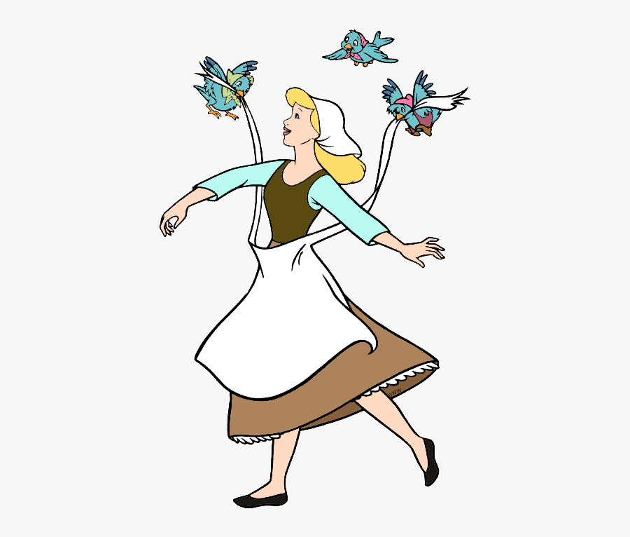 Cinderella, Mice And Birds Clip Art Image Clip Art - Cinderella Bird And Mice, Transparent Clipart