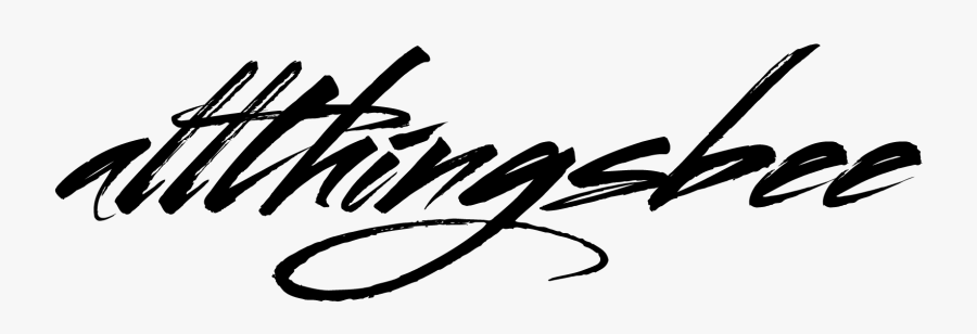 Allthingsbee - Calligraphy, Transparent Clipart