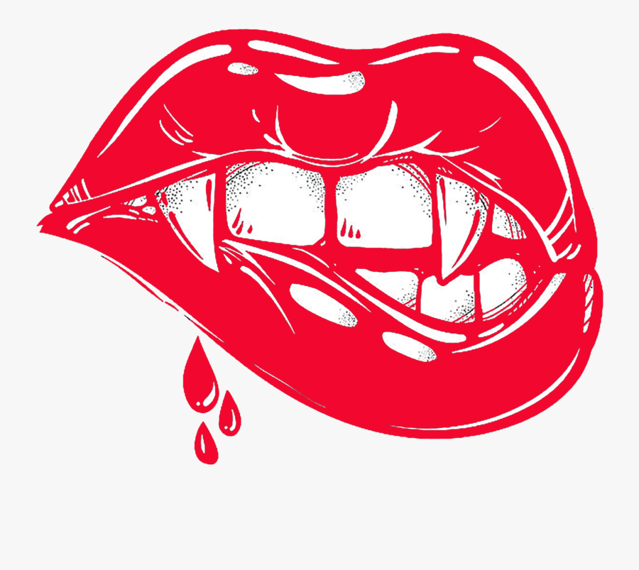 Kiss Of Death - Vampire Teeth Drawing, Transparent Clipart