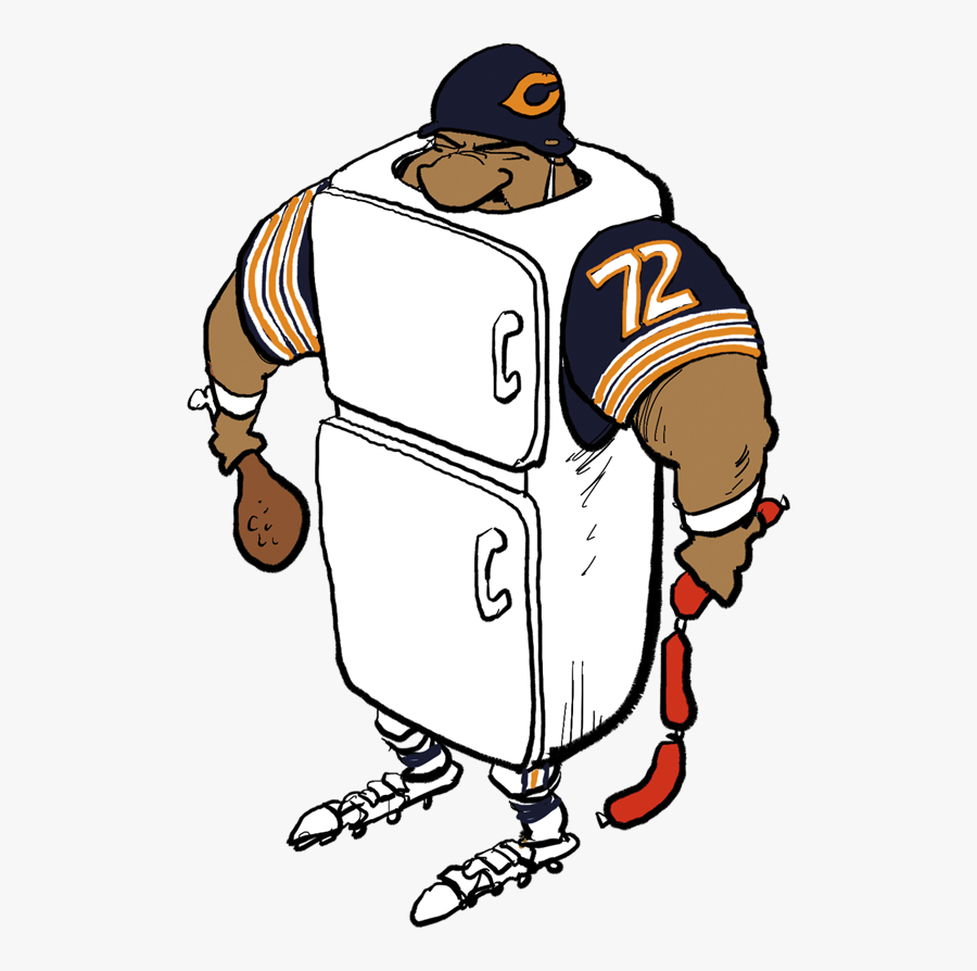 William The Refrigerator Perry Cartoon Clipart , Png - Refrigerator