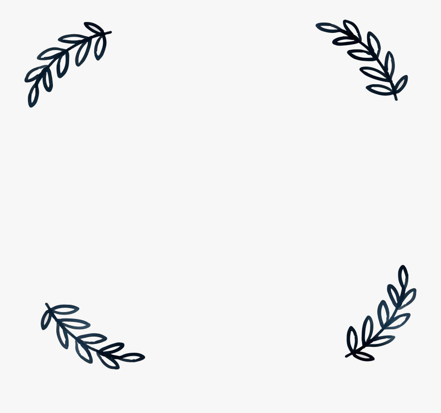 Simple Leaf Borders Png - Leaf Border Clipart Black And White, Transparent Clipart