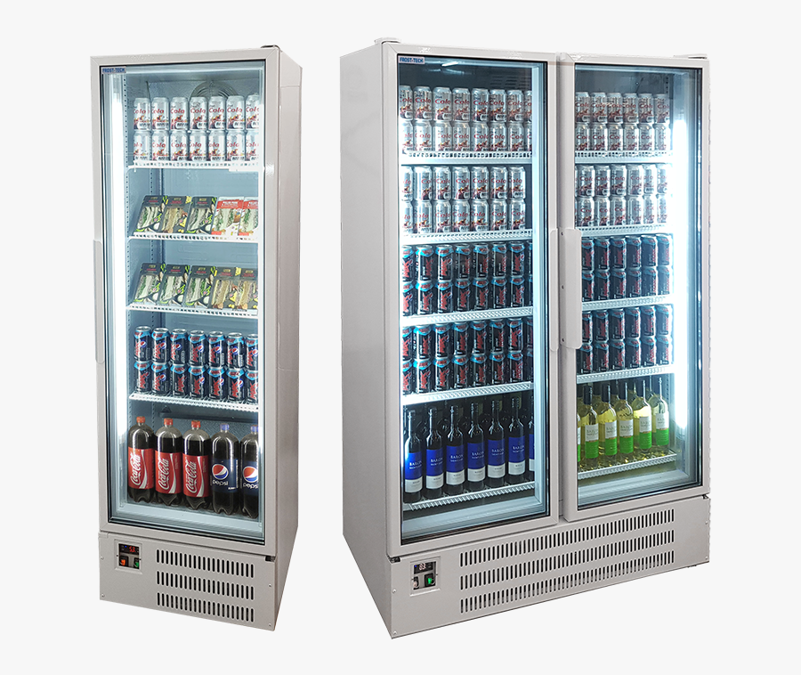 Double Glass Door Display Fridge, Transparent Clipart
