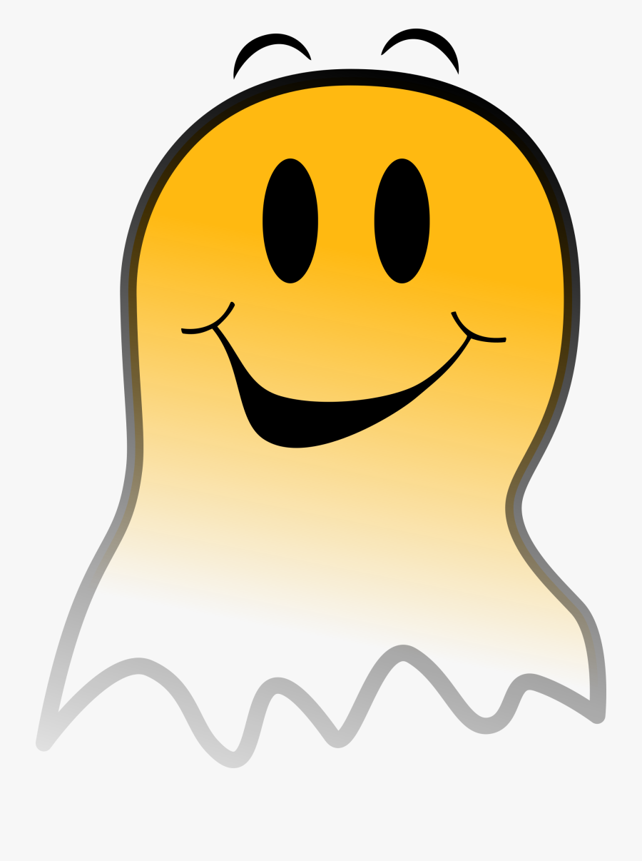 Ghost Smiley Svg Clip Arts - Smiley Ghost, Transparent Clipart