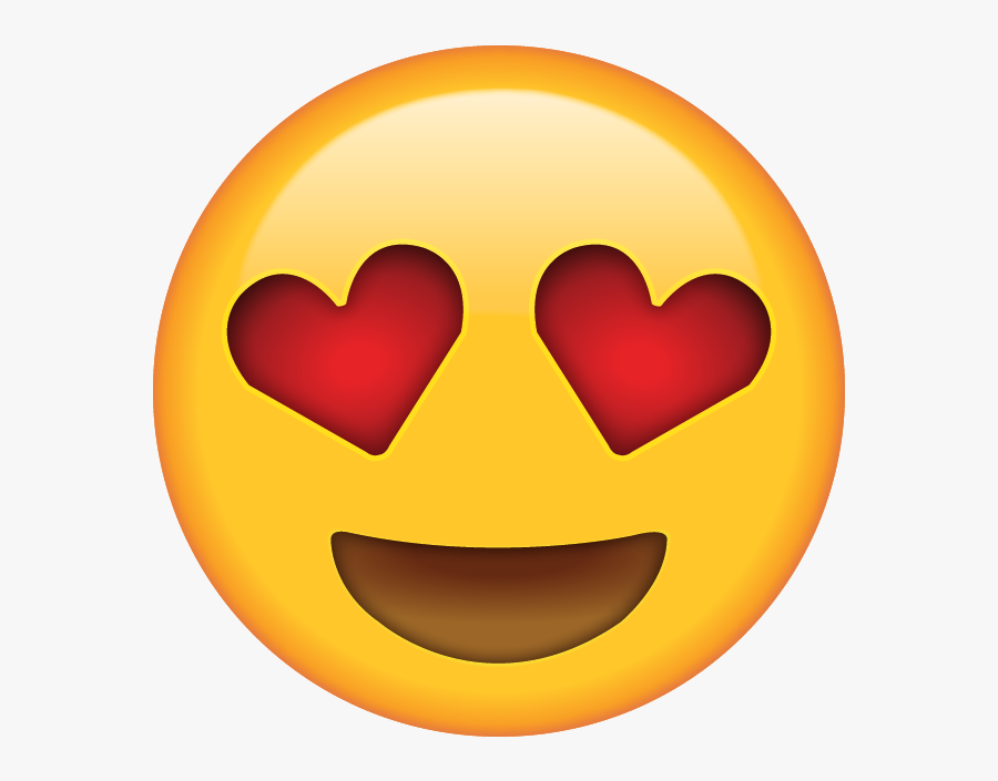 Fire Clipart Smiley - Heart Eyes Emoji, Transparent Clipart