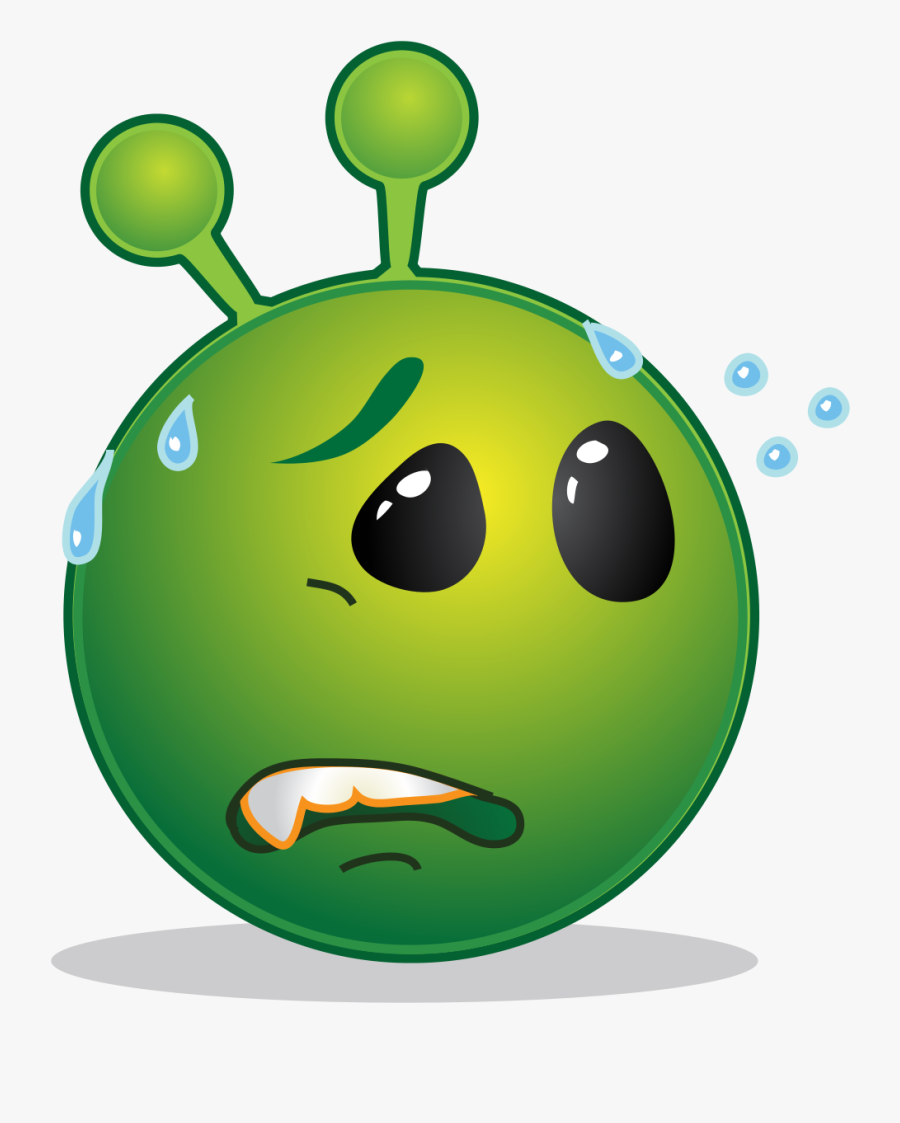 Worried Smiley - Sad Alien Png, Transparent Clipart