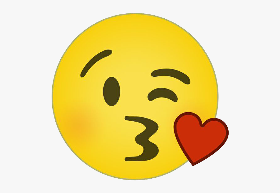 Smiley Clipart Transparent - Emoji Tirando Beso Png, Transparent Clipart