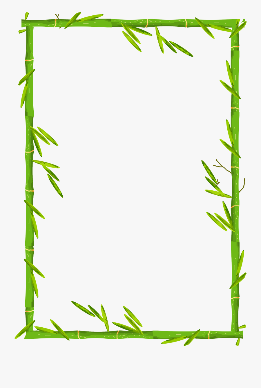 Bamboo Border Download Free Image - Frame Bamboo Border Design, Transparent Clipart