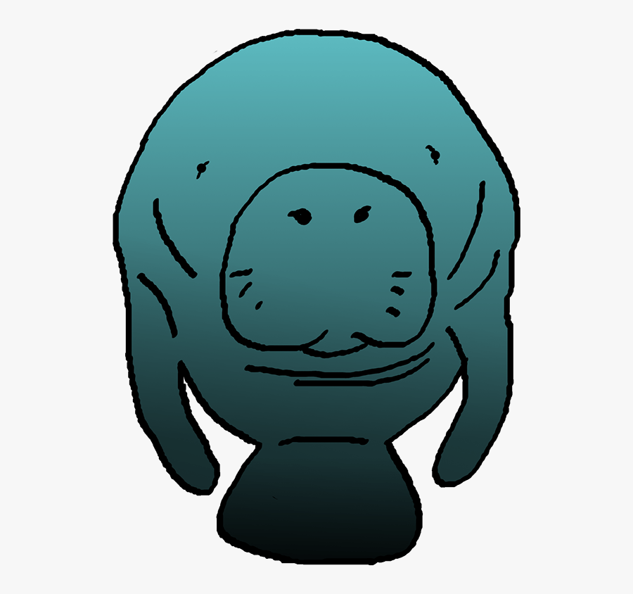 Manatee Clipart On Behance - Transparent Background Manatee Clip Art, Transparent Clipart