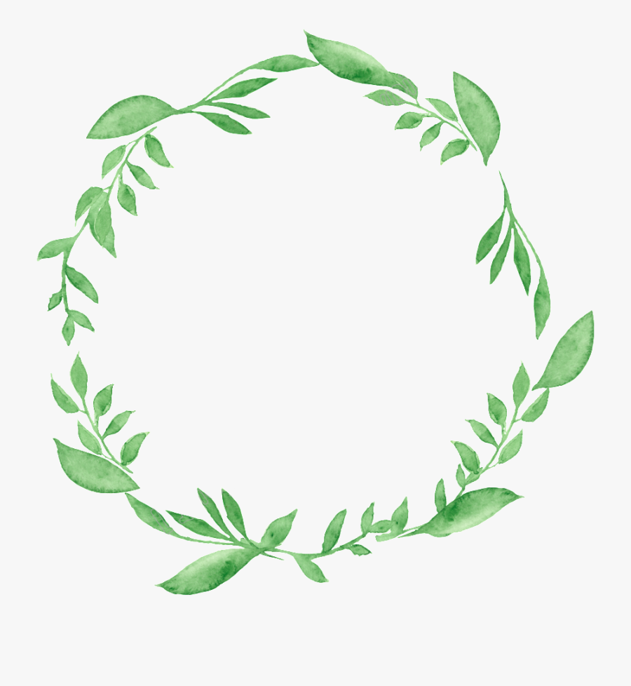 Transparent Leaf Border Clipart - Transparent Background Watercolor Wreath Png, Transparent Clipart