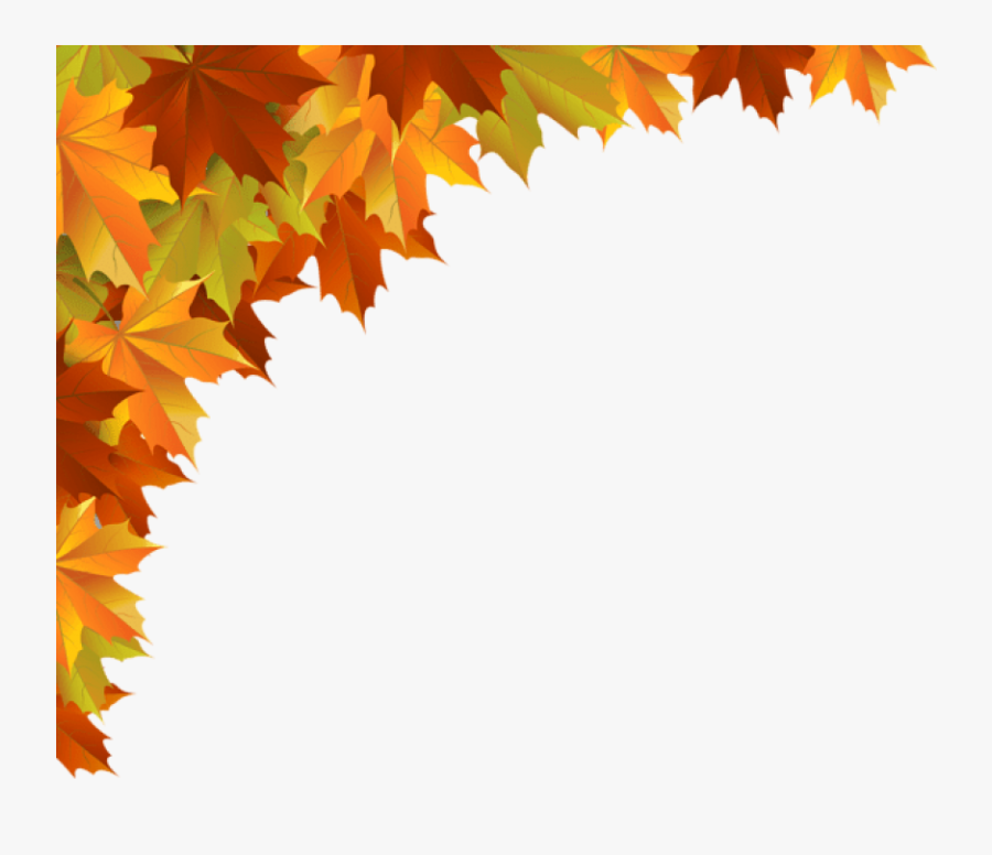 Transparent Fall Backgrounds Clipart - Autumn Leaves Corner Border Free, Transparent Clipart