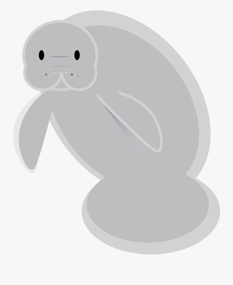Manatee Emoji, Transparent Clipart
