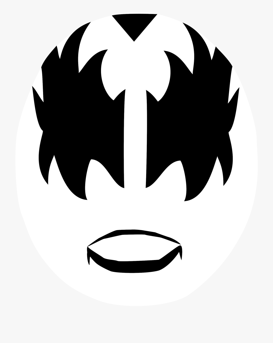 Tiger Face Stencil 21, Buy Clip Art - Kiss Band Makeup Designs, Transparent Clipart
