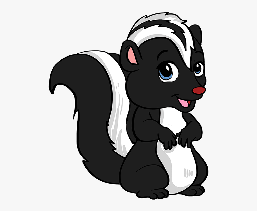 How To Draw Skunk - Cartoon, Transparent Clipart