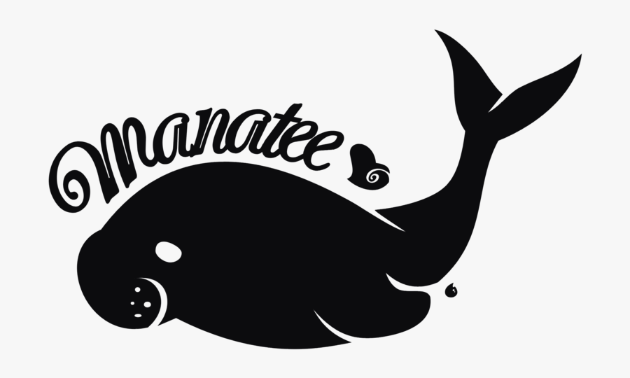 Transparent Download Manatee Vector Kid - Black And White Manatee Vector, Transparent Clipart