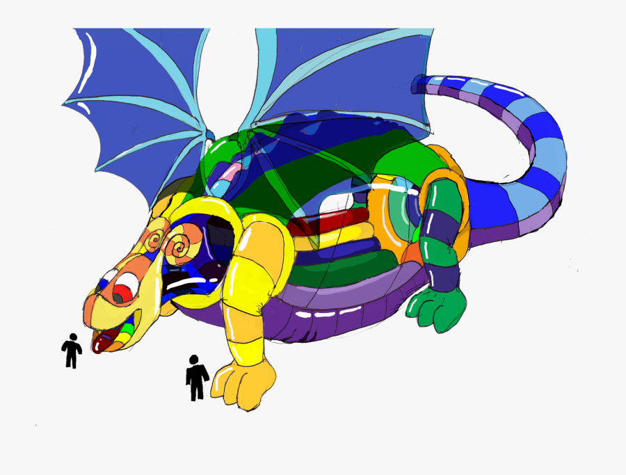 Dragonbounce, The Living Dragon Bounce House - Cartoon, Transparent Clipart