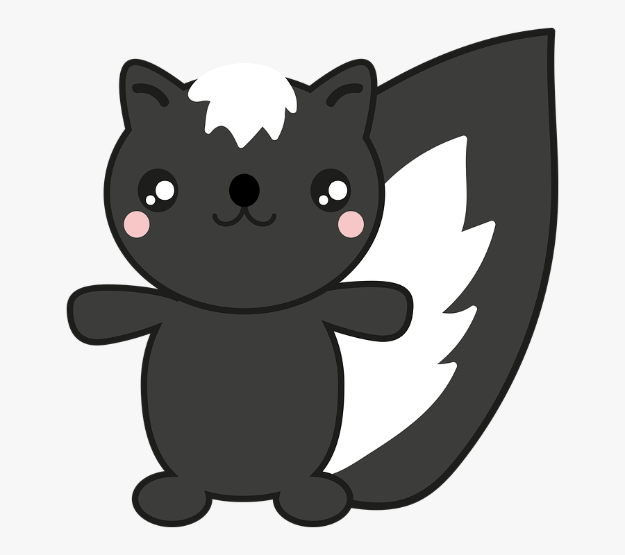 Skunk, Forest, Cute, Animal, Smell - Gambá Desenho Png, Transparent Clipart