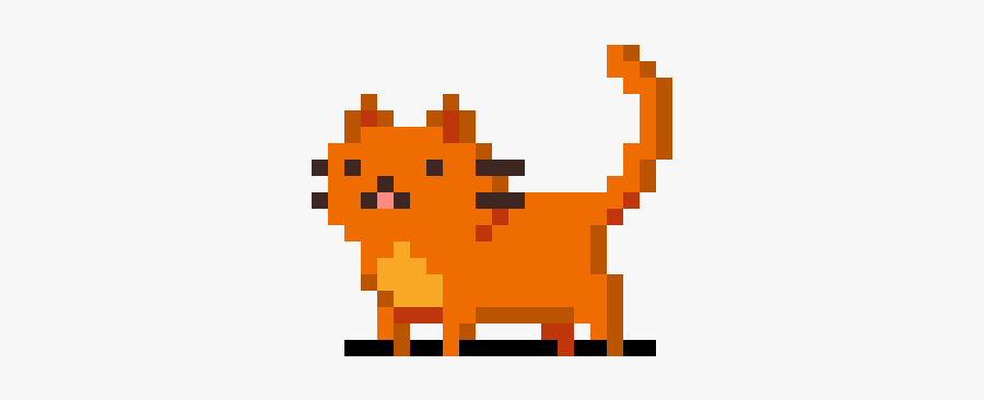 Orange Cat Pixel Art