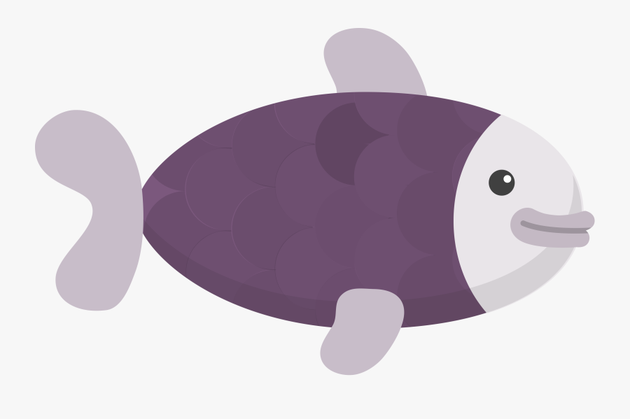 Collection Of Free Whale Vector Manatee - Fish Flat Design Png, Transparent Clipart