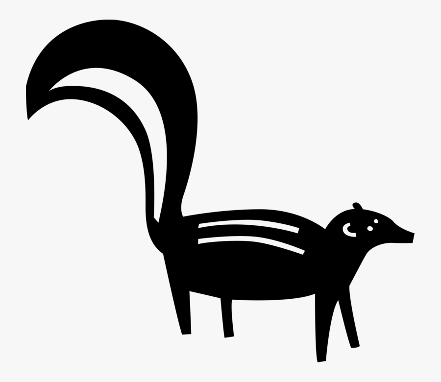 Vector Illustration Of Omnivorous Small Mammal Skunk, Transparent Clipart