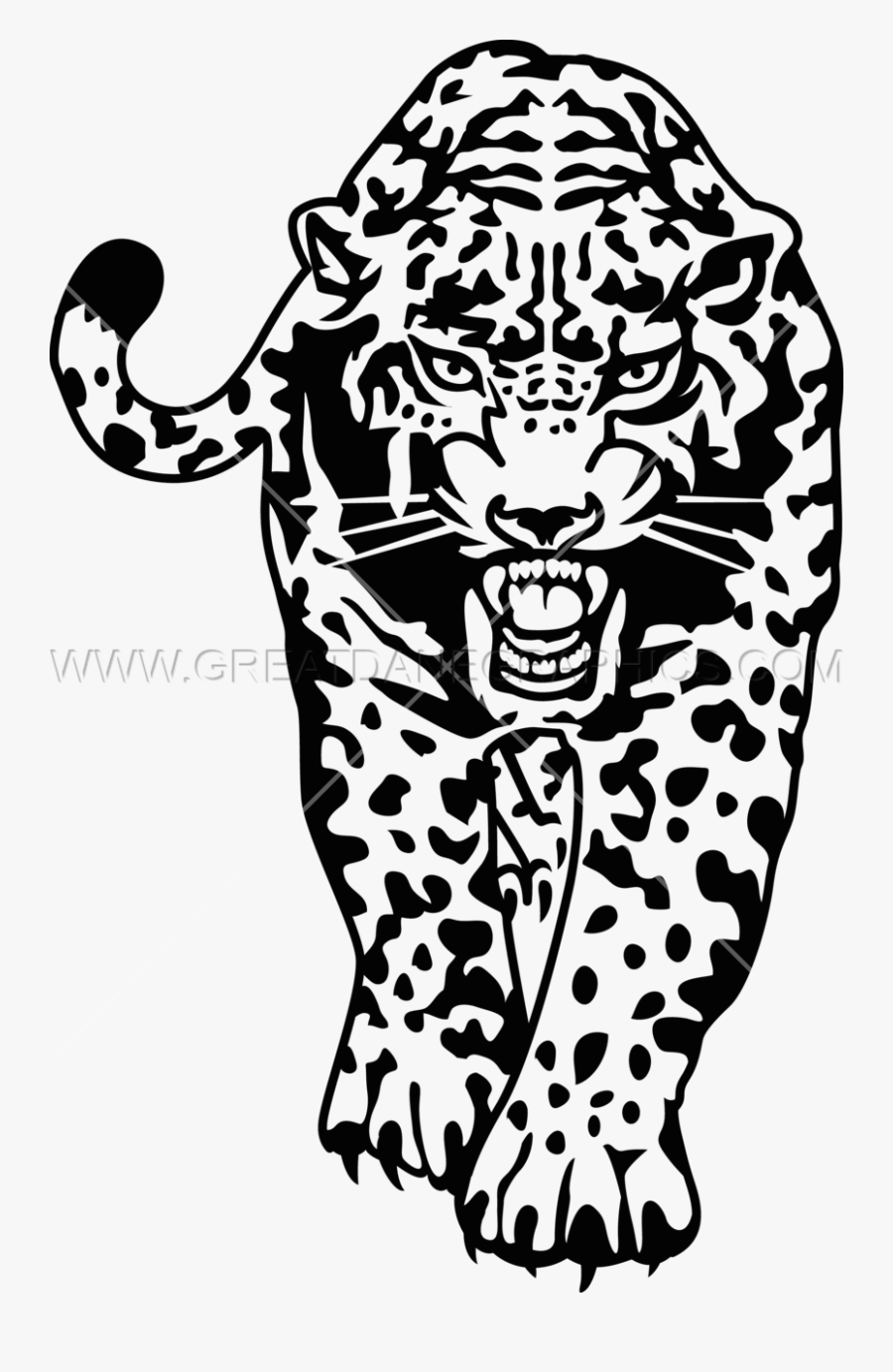 Black And White Jaguar Clip Art, Transparent Clipart