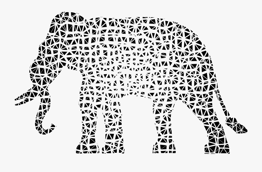Line Art,wildlife,jaguar - White Elephant Silhouette Png, Transparent Clipart