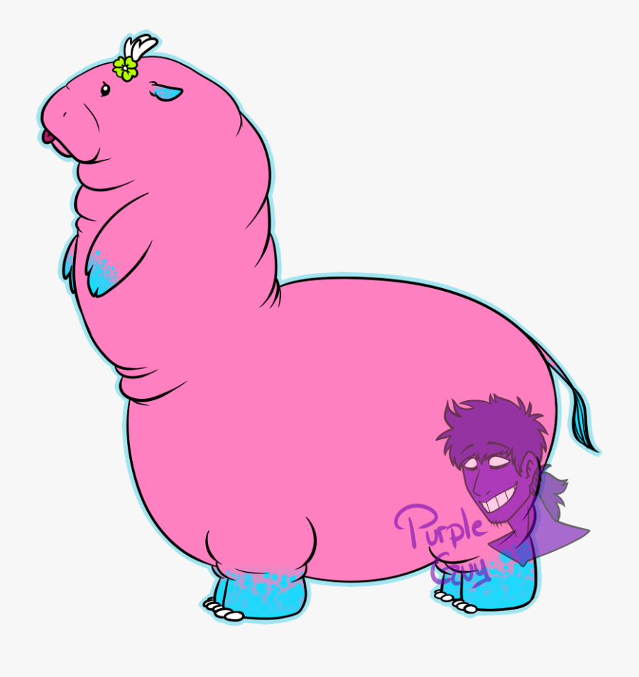 Picture Manatee Clipart Purple - Cartoon, Transparent Clipart