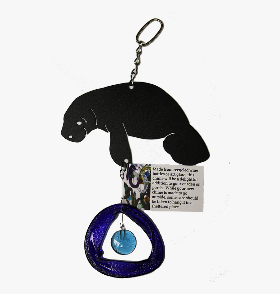 Glass Wind Chime - Manatee, Transparent Clipart