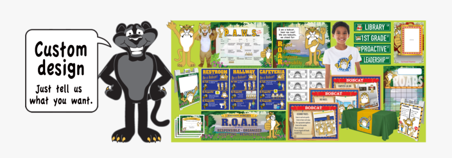 Pbis Posters Jaguar Mascot Clip Art - Cartoon, Transparent Clipart