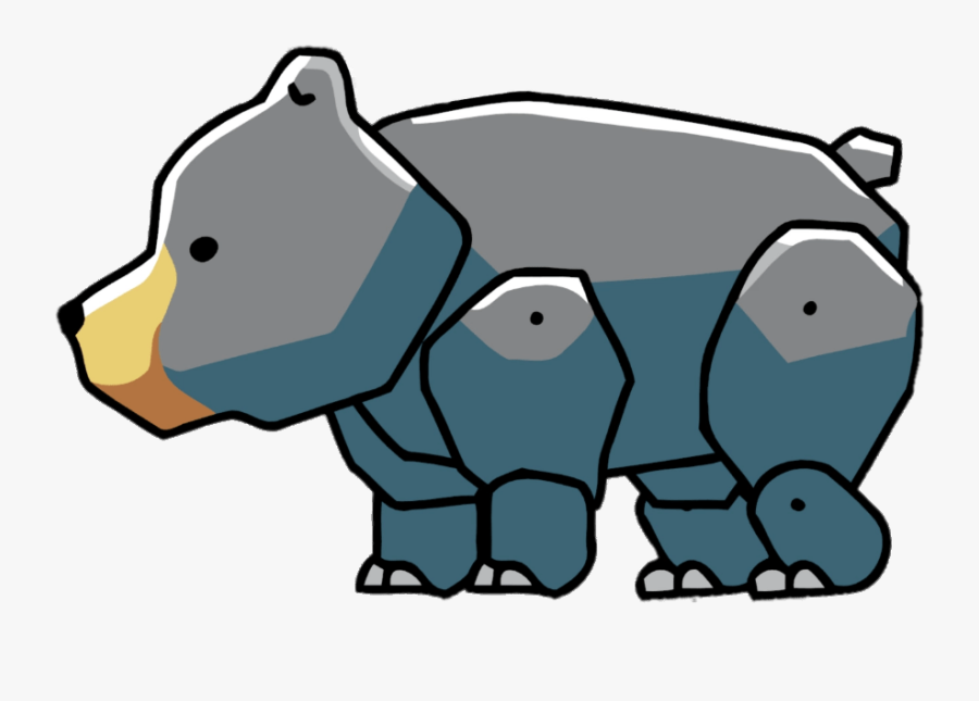 Scribblenauts Black Bear - Scribblenauts Bear, Transparent Clipart