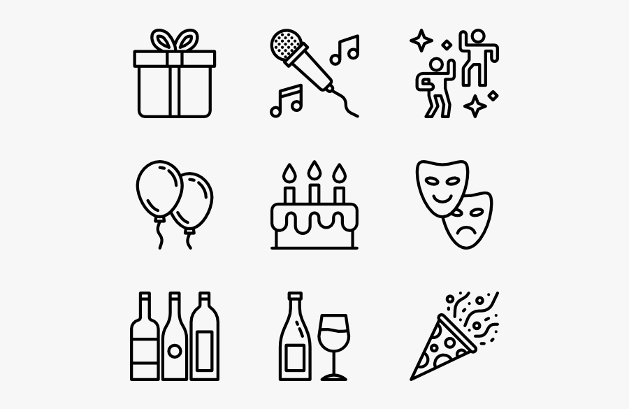 Party - Iconos Png Redes Sociales, Transparent Clipart