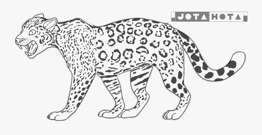 Jaguar Clipart Line Art - Jaguar Line Art Base, Transparent Clipart