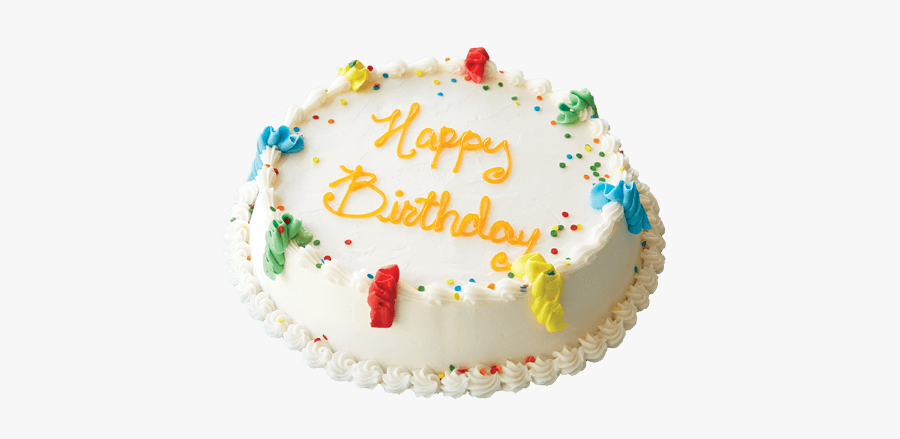 Happy Birthday Round Cake, Transparent Clipart