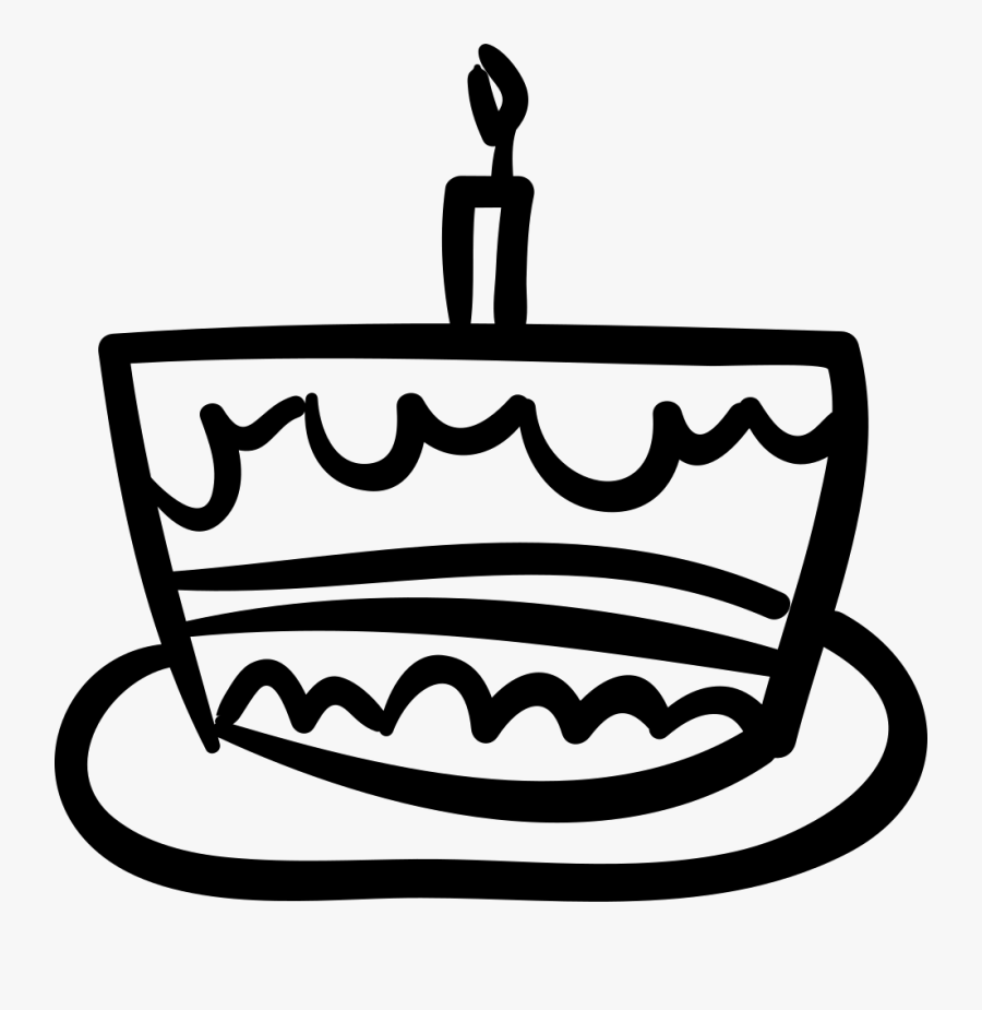 Birthday Cake Hand Drawn Celebration Food - Birthday Cake Hand Drawing, Transparent Clipart