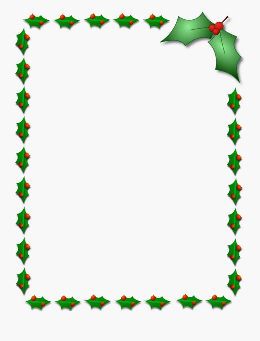 Free Download Christmas Holly Border Clipart Borders - Christmas Clip Art Borders, Transparent Clipart
