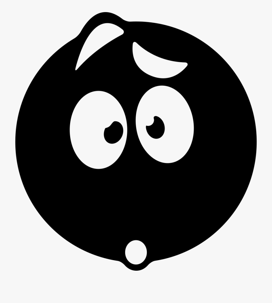 Transparent Confusion Clipart - Black Emoji Confused, Transparent Clipart