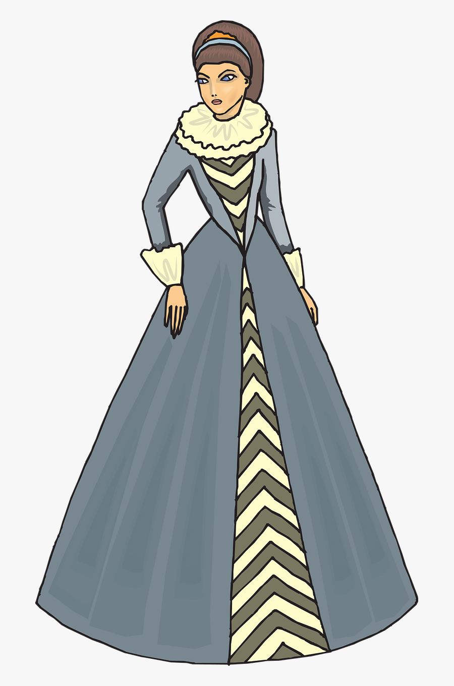 Woman, 16th, Century, Clip Art, Isolated, Fashion - 16th Century Women Clipart, Transparent Clipart