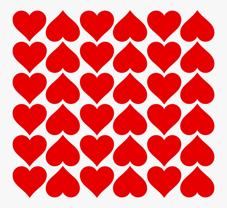 Heart Tiles - Heart Red Pattern, Transparent Clipart