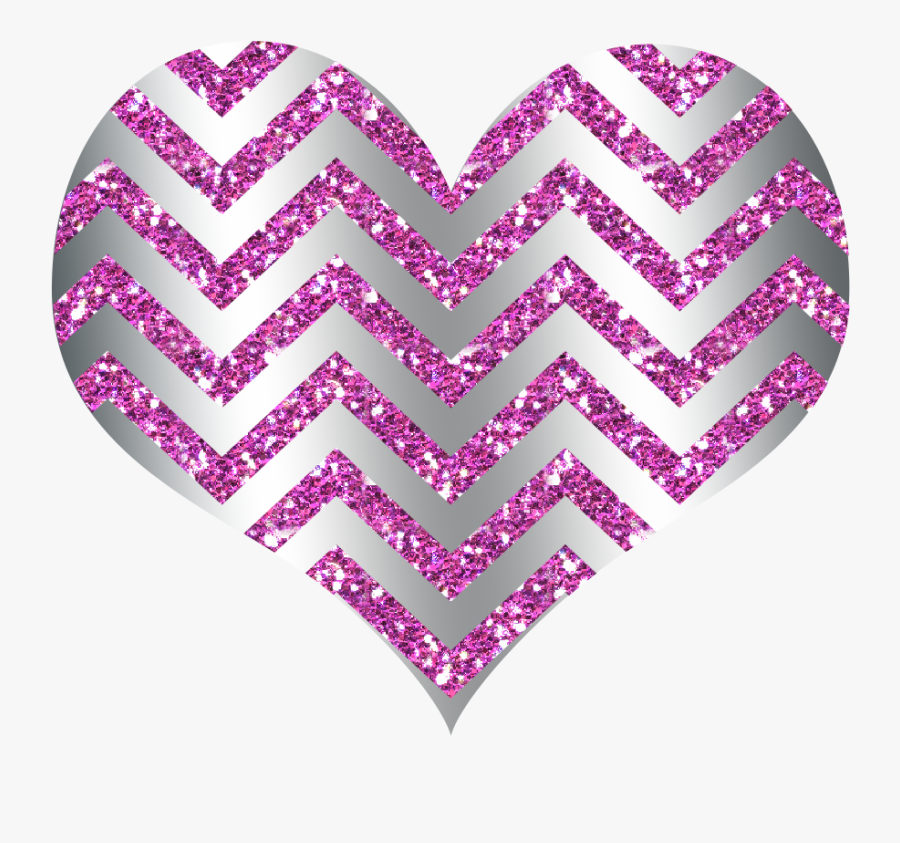 Clip Art Heart Graphics Free - Pink And Silver Hearts, Transparent Clipart