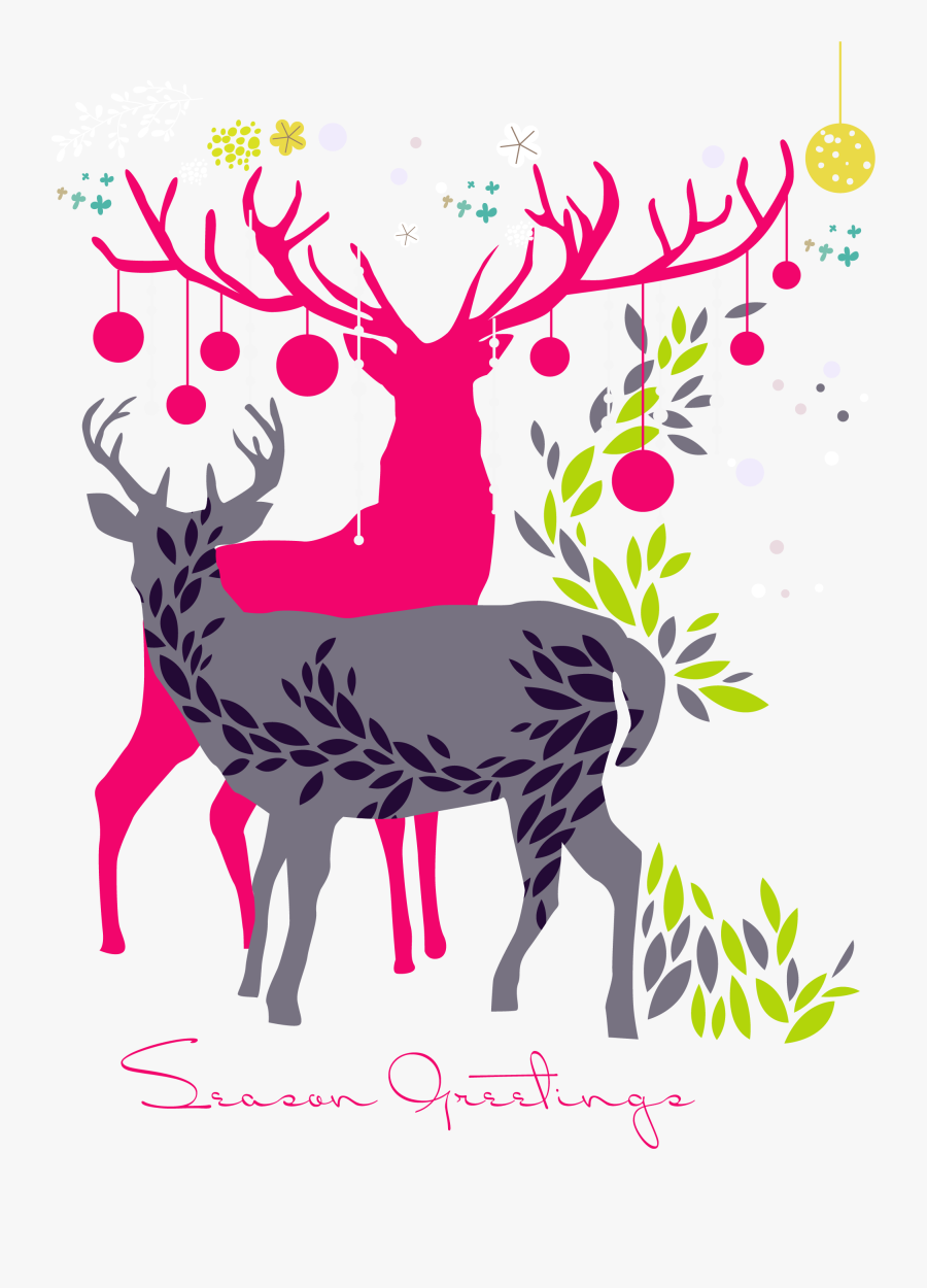 Reindeer Canvas Oil Painting - Díszpárna Szarvasos, Transparent Clipart