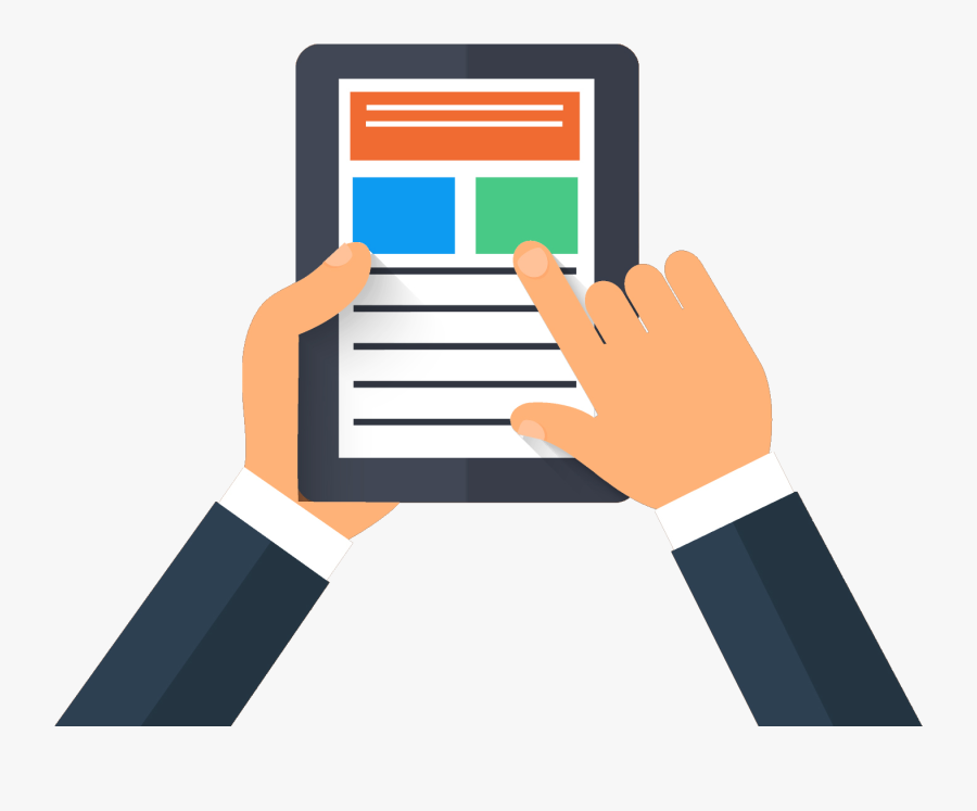 Check Clipart Rent Payment - Ipad Hand Illustration Png, Transparent Clipart