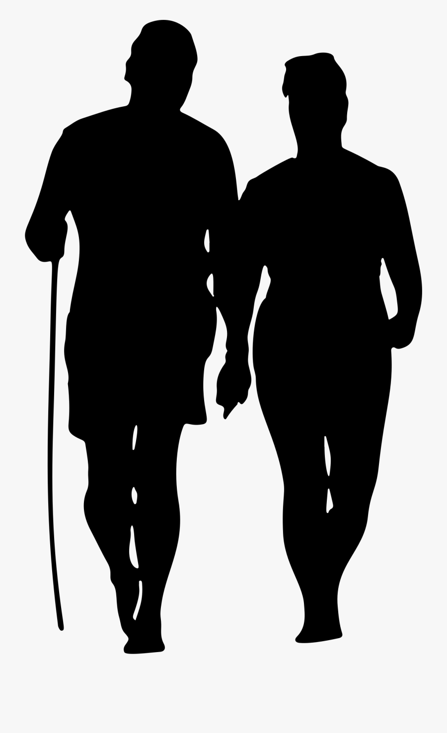 Couple Walking On Beach Silhouette - Couple Walking Silhouette Png, Transparent Clipart