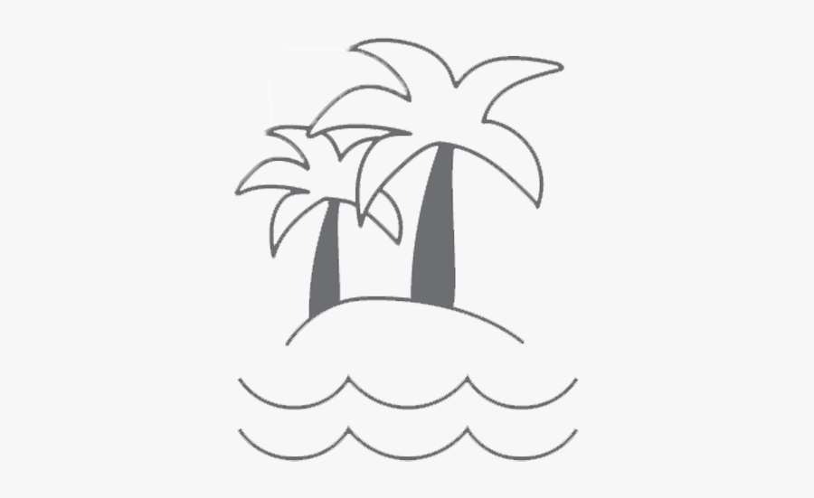 Beach - Silhouette, Transparent Clipart