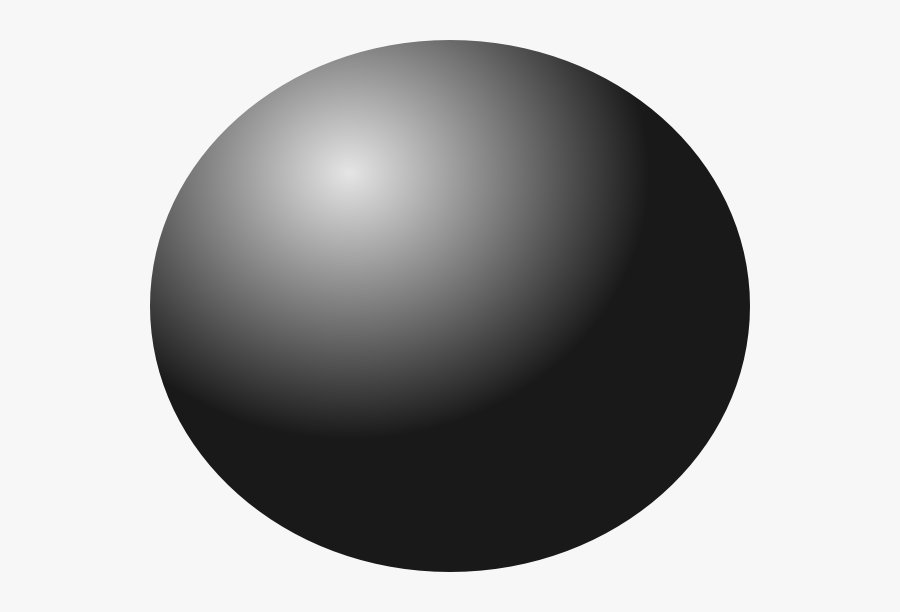Black Ball Clip Art - Black And White Clipart Sphere, Transparent Clipart