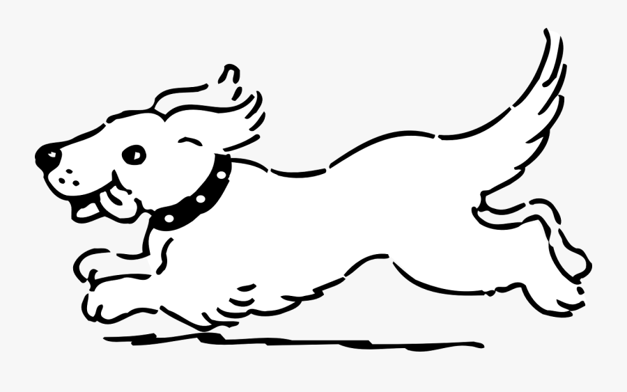 Dog Running Coloring Pages, Transparent Clipart