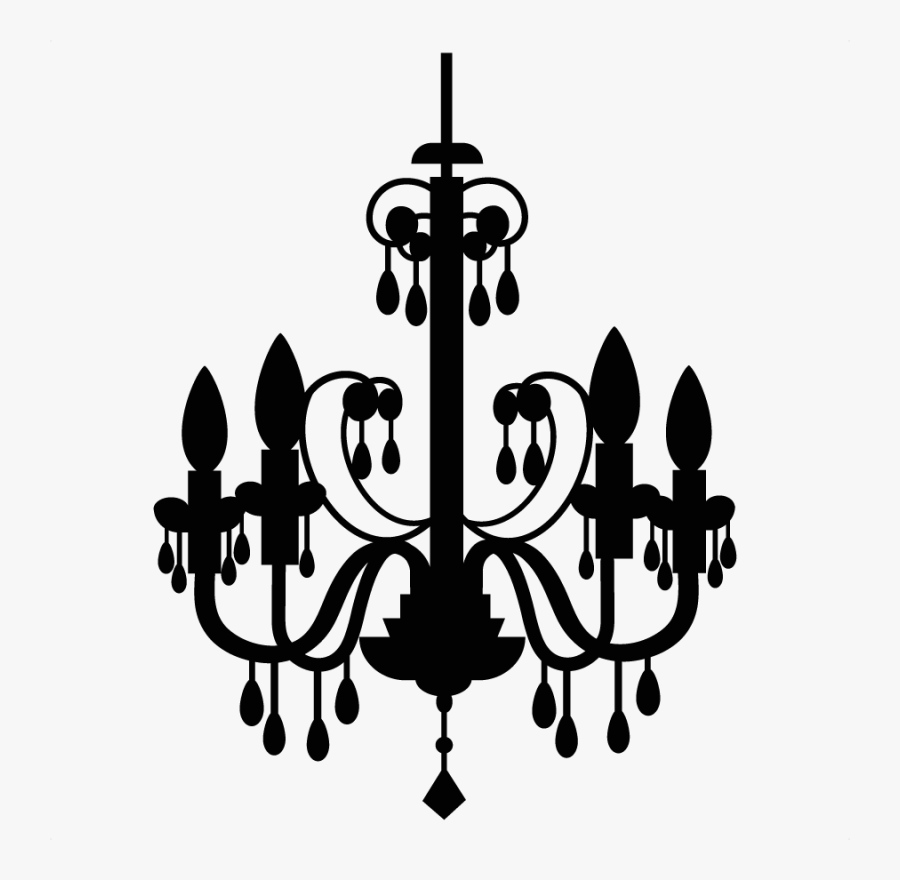 Chandelier Silhouette Clip Art Free - Clipart Chandelier Png, Transparent Clipart