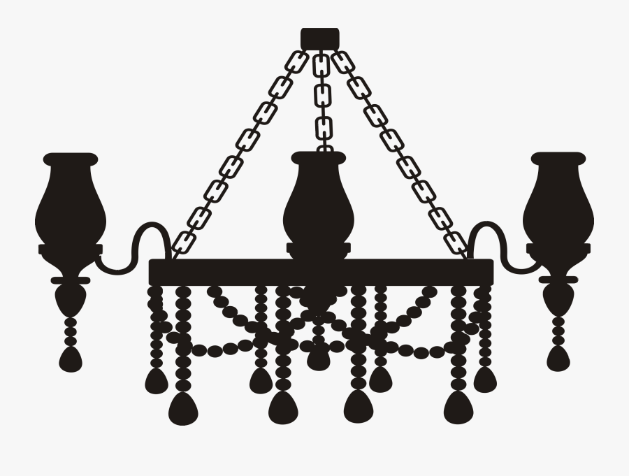 Chandelier Silhouette - Chandelier Silhouette Png, Transparent Clipart