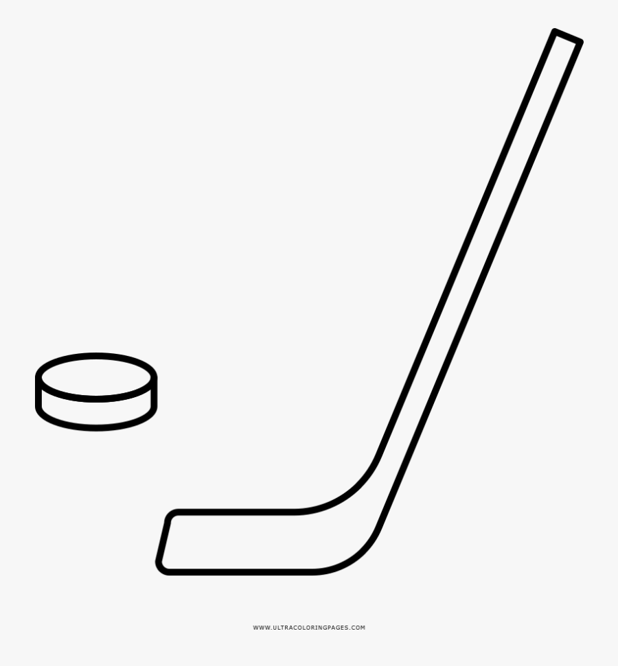 Hockey Stick Coloring Page - Disegno Mazza Da Hockey, Transparent Clipart