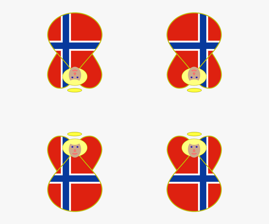 Norwegian Flag Angel Blonde Hair Throw Blanket Clipart, Transparent Clipart