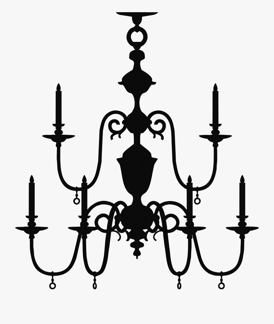 Transparent Chandelier Vector Png - Chandelier Silhouette, Transparent Clipart